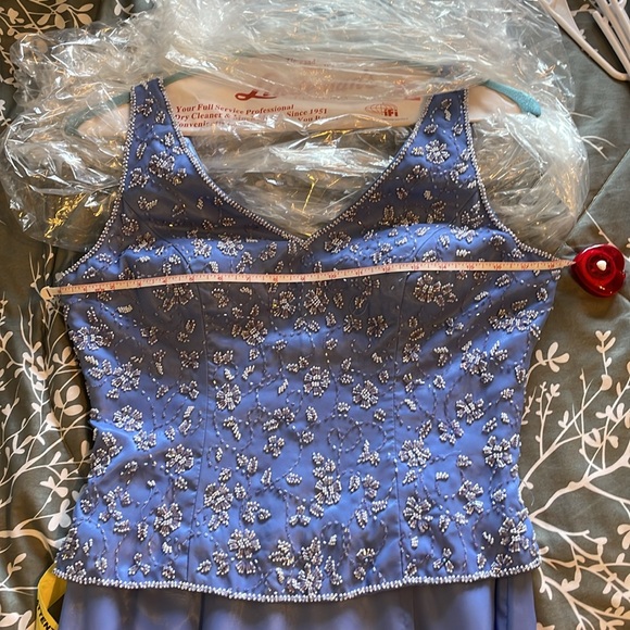 Periwinkle gown with beaded bodice - Picture 9 of 15